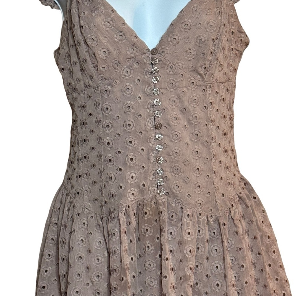 Urban Outfitters Kimchi Blue Leilani Broderie Mini Dress SZ. M - Picture 6 of 16